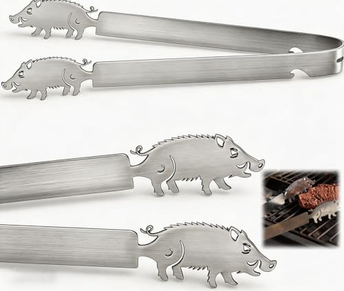 Grillzange Motiv Wildschwein Jäger Jägerin Jagd, Edelstahl Bratwurstzange, Geschenk Jagdgeschenk Männergeschenk, Spülmaschinengeeignet