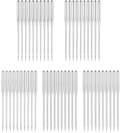 WUNZILO 50Pcs Agujas para Máquina de Coser,Agujas Universales Tamaños 9/11/14/16/18 para Tejidos Delgados y Gruesos Apta para Tela Algodón Denim Lona y PEstándar para Costura Doméstica