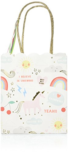 Meri Meri 8 Partytüten für Mitgebsel - Mottoparty Regenbogen & Einhorn
