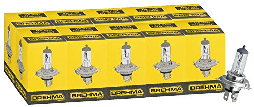 Brehma 90110 10X H4 Classic Halogen Lampe P43t 12V 60/55W