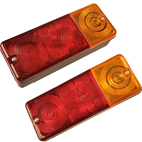 2x DDR Rückleuchte Links mit Kennzeichenleuchte + rechts Anhänger 210x83mm 3-Kammer-Rücklicht