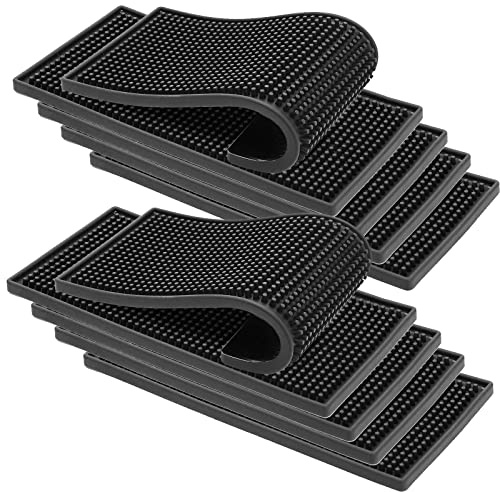 KINJOEK 10 PCS 6 x 12 in Bar Mat, Non Slip Bar Service Spill Mat Drying Mats for Countertop Cocktail Bartender Coffee Beverages