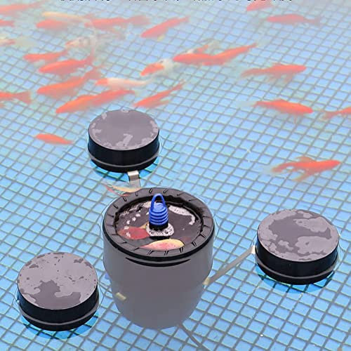 YUNYN Skimmer de Estanque, Skimmer Flotante 2 en 1 con luz de Buceo, colector de Hojas caídas de Estanque de Peces con 3 Modos de Fuente, clarificador para triturador de desechos de Estanque con una