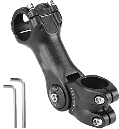 HOUSON Fahrradlenker Vorbau, Bike Verstellbarer Vorbau Fahrradlenker Aluminium ± 60°Einstellbar für Fahrrad BMX MTB Rennrad Mountainbike(25.4 * 120mm)