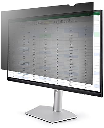 StarTech Filtre Confidentialité pour Écran 19,5 16:9, Antireflet, +/-30° | Réversible mat/brillant, Anti-lumière bleue 51%, Protection écran PC, Installation adhésive