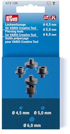 Prym 673138 Lochwerkzeuge für VARIO Creative Tool, 4,5-6,0 mm, Brüniert
