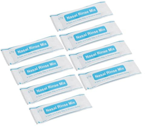PLAFOPE 40piezas Sal Para Enjuague Nasal Caja Sobres Mezcla Instantánea Para Limpieza De Fosas Nasales Adultos y Trabajadores Agrícolas