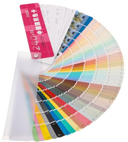 UKCOCO Ral Farbkarte Farben mit Farbkarten für Architekturfarben Praktisches Farbkarten Satz aus Papier und Kunststoff für Farbkontraste Leicht zu Bedienen