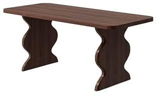 IMEITE Büro-Besprechungstisch Esstisch aus massivem Holz, rechteckig, for Zuhause, kleine Wohnung, Hotel, Restaurant Esstisch(140cm)