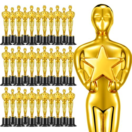 Jorpneost 48 Pack 6” Gold Award Trophies, Bulk Plastic Trophy for Kids & Adults, Party Favors, Classroom Rewards, Ceremonies & Competition Prizes