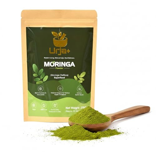 Urja+ Premium Moringa Leaf Powder 275g | 100% Pure Moringa Superfood | Supports Energy, Immunity & Wellness | Antioxidant-Rich | Vegan | Sustainably Sourced | Nutrient Powerhouse
