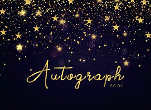 Autograph Book: Star and Purple Design | Signature Book | Blank Scrapbook | Celebrity Autographs | Memorabilia Album | Unlined Journal | Favorite ... Characters Book (Keepsake Memory Book)