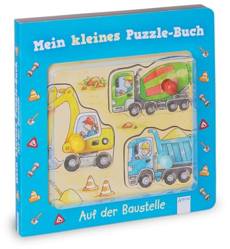 Mein kleines Puzzle-Buch. Auf der Baustelle: Pappbilderbuch mit großen Puzzleteilen mit bunten Griffen – Ab 18 Monate