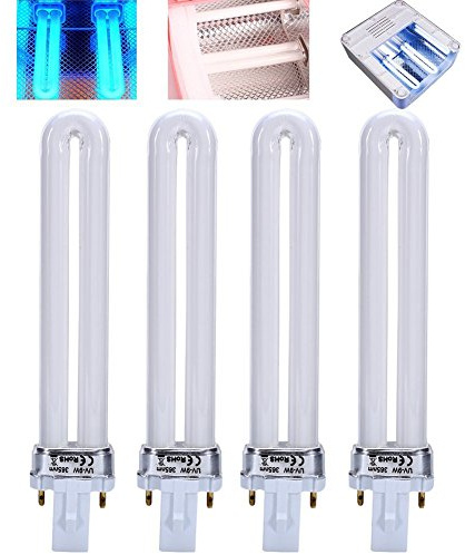 4 stück 9W UV Ersatzröhre 365nm Lamp Bulb Tube für UV Lamp Nail Art Dryer