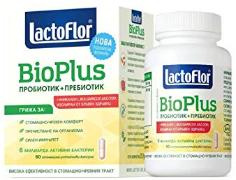 Lactoflor BioPlus with Lactobacilus Bulgaricus Isolated from Geranium Sanguineum 60 caps.