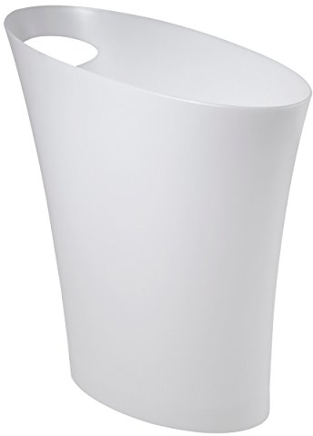 Umbra 2 gal. White Skinny Wastebasket