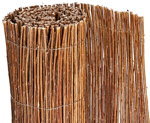B-WARE Weidenmatte • 80cm hoch • 500cm lang • Sichtschutzmatte in 18 Größen · Weidenzaun für Garten, Balkon und Terrasse