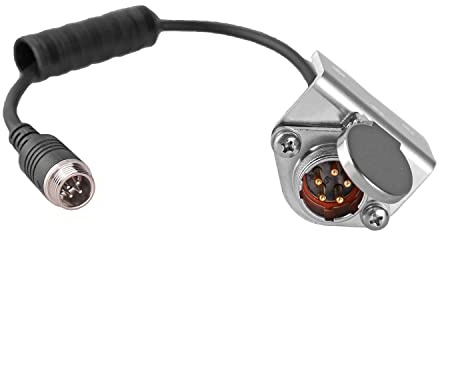 Carmedien cm-RAD2 Rückfahrkamera 4-Pin Anschlussdose Trailer Dose trennbares Anschlußkabel für Anhänger 12V 24 Volt Rückfahrsystem