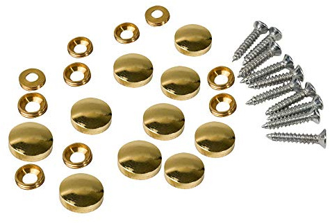 10PCS Mirror Screws Brass Mirror Screws Cap Cover Nails Fasteners Golden for Decorative Mirror, Sign/Advertising Hardware, Nails, Construction (10mm, Golden) (14mm)