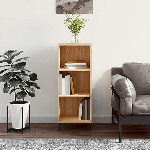 BaraSh Sideboard Sonoma-Eiche 34,5x32,5x90 cm Holzwerkstoff Buffetschranks Vitrinenschrank Industrial MöBel