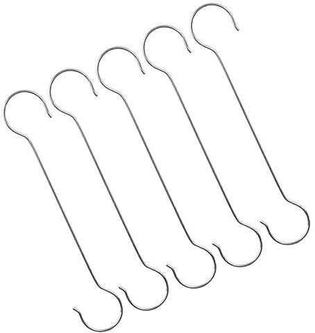 Ailan 5 Stück praktische und praktische Edelstahl Metallhaken, breite Anwendung, S förmige Haken, robust und langlebig, 50 cm S Haken