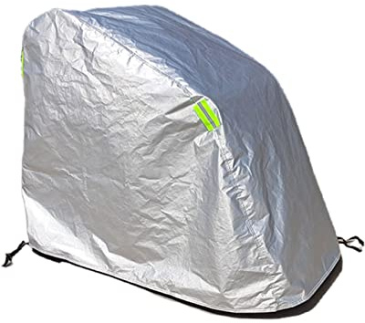 Wheelchair Cover Outdoor Mobility Scooter Covers,Waterproof Thickened Velvet Lining,Travel Storage Power Electric Wheelchair Accessories with Free Carrying Bag (XL, Silver)