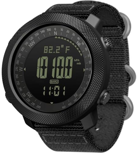 Findtime Military Digital Sports Watch for Men with Compass, Pedometer, Altimeter, Barometer, and Step Counter