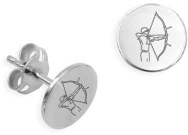 Single Ohrstecker ein STÜCK Bogenschütze echt Silber 925 (Art.602222)