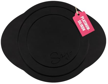 Sallys Induktionsmatte oval - 31,2 x 24,6 cm - Antirutsch-Silikonunterlage - Schützt Kochfeld, Töpfe & Pfannen - Hitzebeständig & Spülmaschinengeeignet