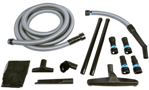 Quick Click Ensemble d'adaptateurs de collecte de poussière pour outils électriques multi-marques, accessoires de nettoyage d'aspirateur sec/humide et tuyau de 4,8 m, pour maison et atelier