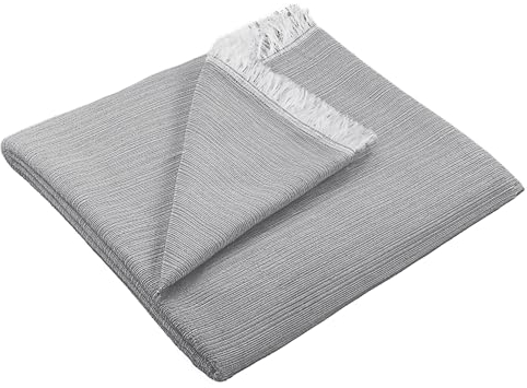 MINGCASA Baumwolldecke, Four Seasons, Mehrzweck-Tagesdecke für Sofa, Mehrzweckdecke für Bett, Fullar-Decke, Tagesdecke, Sofaüberwurf (Grau, 230 x 290 cm)