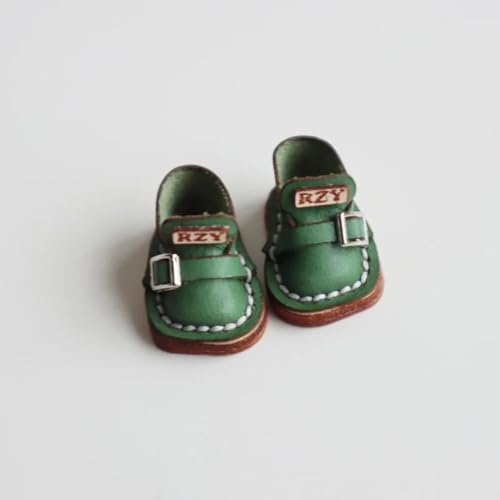 XiDonDon 1/12 BJD Puppenschuhe für Ob11, GSC, Body9, YMY Body Puppen Kleidung Zubehör Spielzeug 1 Paar (Green)