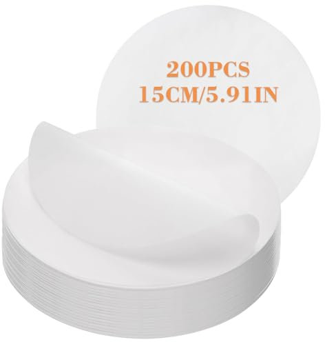 200Pcs 6inch Baking Parchment Circles Rounds Cake Tin Liners Heavy Greaseproof Paper Non Stick Baking Parchement Paper for Round Cake Tin Air Fryer Springform Tortilla Press