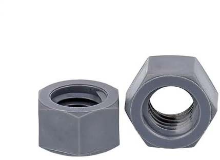 50 Stück M3-0.5 PVC（polyvinyl chloride） Kunststoff Sechskantmutter, Sicherungsmutter