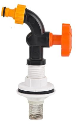 TYNXK Rain Barrel Accessories PVC Bulkhead Fitting Water Tank Replacement Spigot Drainage Faucet Connector for Rain Barrels Aquariums Ponds Accessory For Water Tank(Color-I)