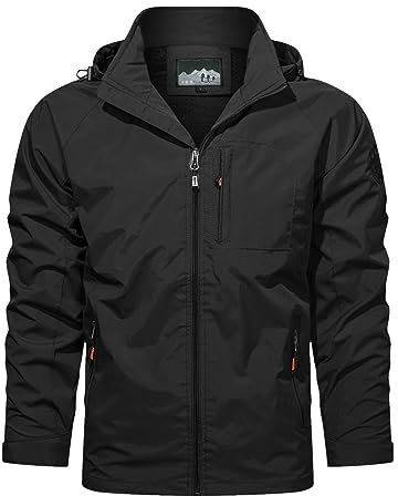 TYUIOP Travel Jacket Boys Winter Coats Waterproof Spray for Jackets Mens Winter Coat Thick Wool Trench Coats Regular fit Long Jacket Men's Outdoor Softshell Jackets ski wear Men Mens