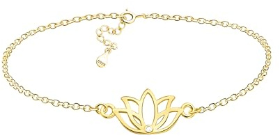 SOFIA MILANI - Damarmband i 925 Silver - Guldpläterad - Rosblomma Berlock - B0382