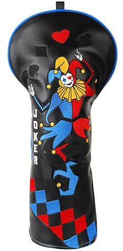 Golf Club Head covers for Driver 460CC DR #1 Elastic Closure Black PU Leather Joker Pattern