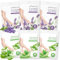 6 pares de mascarilla para pies, mascarilla hidratante para pies, cuidado de pies secos y agrietados, mascarilla para pies hombre mujer (3 pares aloe vera + 3 pares lavanda)