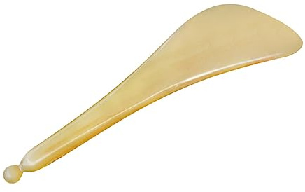 1 Stück Augenstab aus Natürlichem Yakhorn für Gesichtsmassage | Beige, Flexibel und Leicht Tragbar, zum Drücken von Punkten, für Frauen und Männer