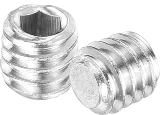 QUARKZMAN 10 Stück Gewindestifte, M4x4mm Madenschrauben 304 Edelstahl Kopf-Innensechskant-Set-Schrauben Flachpunkt-Grubenschraube für Türgriffe, Leuchtenreparatur, Silber
