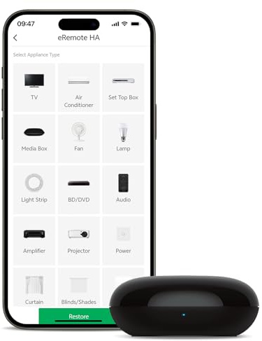 LinknLink eRemote HA Smart Wi-Fi IR Universalfernbedienung, Infrarot-Blaster für TV, Klimaanlage, Set-Top-Box, IR2MQTT Home Assistant, kompatibel mit Alexa, Google Home
