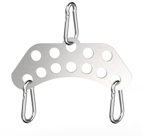 J Bryant Plaque adaptatrice double à simple poulie en acier inoxydable – Connecteur de machine à câble de gym avec 3 mousquetons pour traction dorsale, triceps, biceps et entraînement fonctionnel