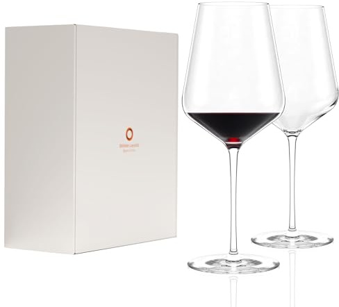 Stölzle Lausitz Verres à Vin Bordeaux Starlight Lot de 2, 660 ml – Verres en Cristal pour Bordeaux, Cabernet Sauvignon & Merlot – Élégants, Résistants & Compatibles Lave-Vaisselle, Made in Germany