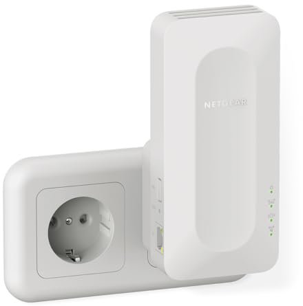 NETGEAR Ripetitore WiFi 6 EAX17, Extender Dual-Band potente per casa, Amplificatore segnale fino a 100㎡, velocità 3 Gbps, compatibile con tutti gli operatori Internet