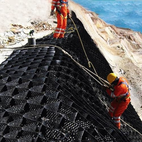 Stabilizzatore de Ghiaia Griglia Stabilizzatrice Per Base Di Ghiaia Da 10 Cm Di Profondità, Griglie Di Rinforzo Permeabili Per Pavimentazione Per Terrapieni/ Muri Di Contenimento/ Vialetti.(4mx5m)