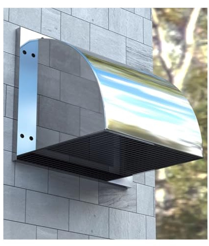 Genérico Cubierta de ventilación de Pared con Malla de Malla, Salida de Ventilador de extracción, Cubierta de Lluvia, Puerto de Escape de Campana extractora Grande(40x40cm/15.75x15.75in)