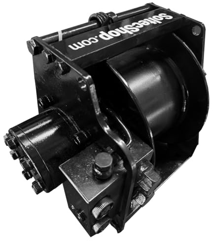 Kompakte hydraulische Seilwinde Tragkraft 500 kg - Hydraulischer Hebezug - Ideal für Kräne - Industriewinde - Hubgeschwindigkeit 50 m/min, Arbeitsdruck 175 bar