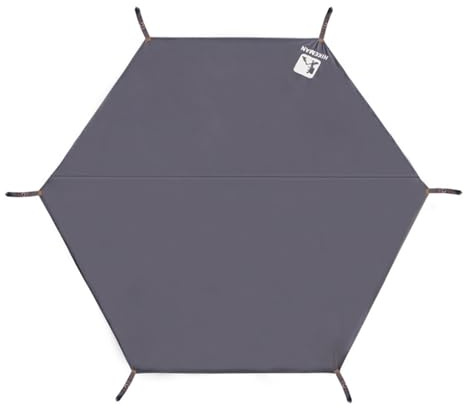 Hexagonal para Tienda de campaña, Tela Oxford 210D, Impermeable, Tela para el Suelo y Hamaca de Lluvia, Factor Impermeable de PU2000 mm, Varios tamaños 260 x 220 cm, 315 x 270 cm, 370 x 325 cm