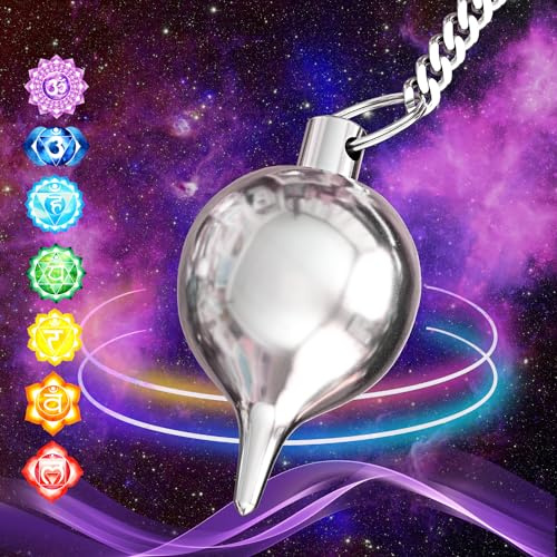 Pendule Divinatoire de Radiesthésie Goutte d’Eau LUZI en Laiton Argenté – Idéal Débutant Sourcier Géobiologie Luzy Voyance [𝐆𝐀𝐑𝐀𝐍𝐓𝐈𝐄 𝐀 𝐕𝐈𝐄]
